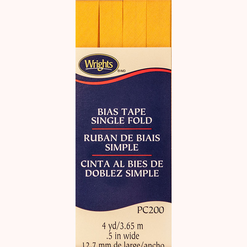 Wrights Bias Tape Single Fold Marigold 123Stitch