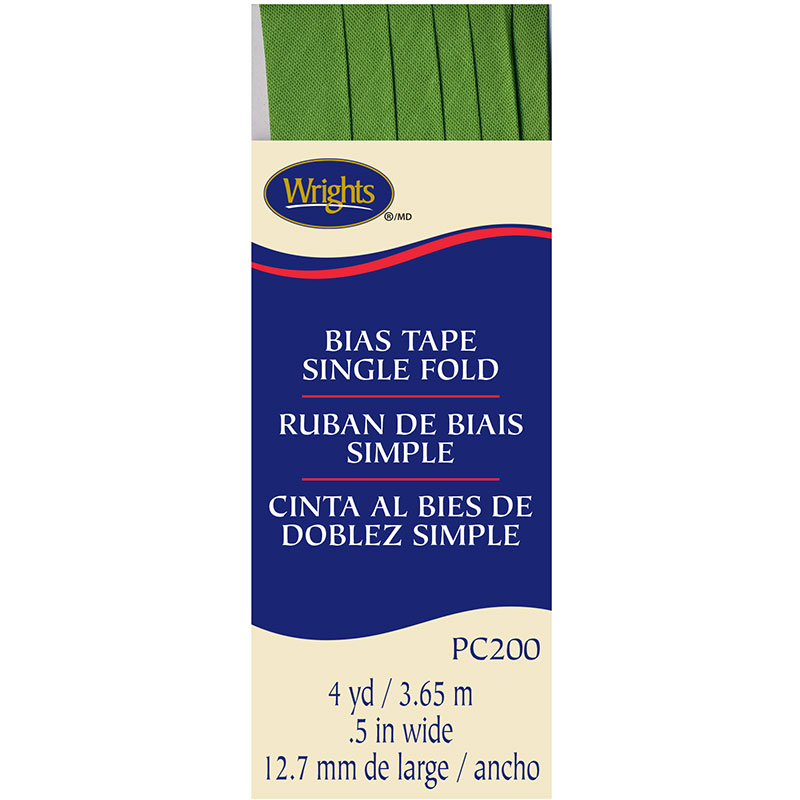 Bias Tape Single Fold Green Glow