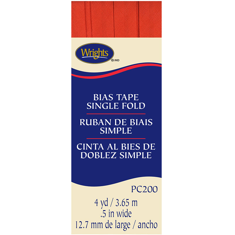 Bias Tape Single Fold Orange