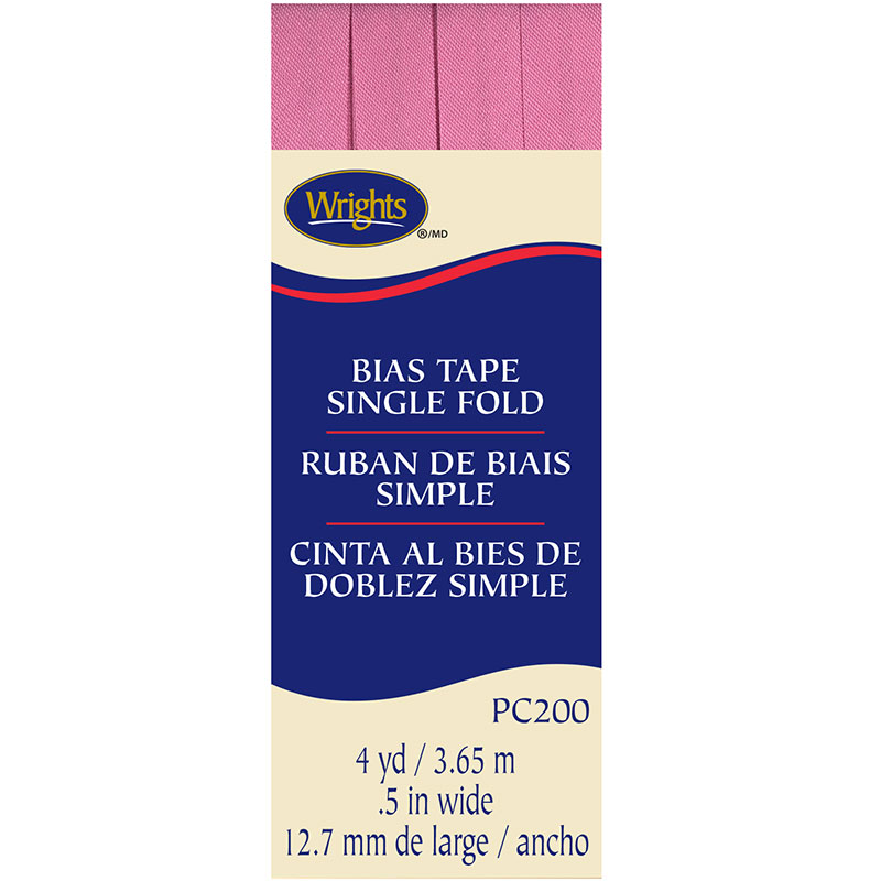 Bias Tape Single Fold Pink