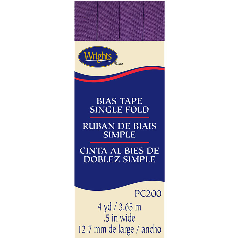 Bias Tape Single Fold Purple