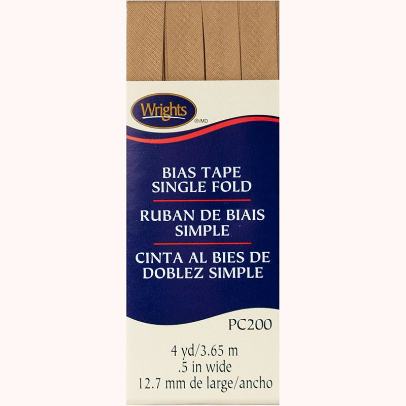 Bias Tape Single Fold Tan