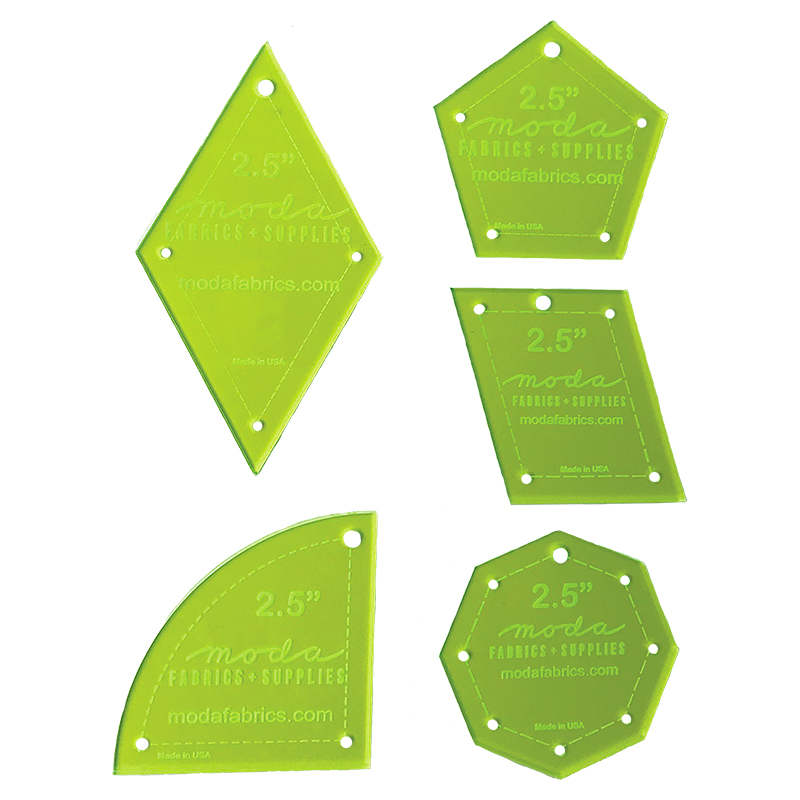 2.5" Quilt Paper Piecing Template Set v2 5ct