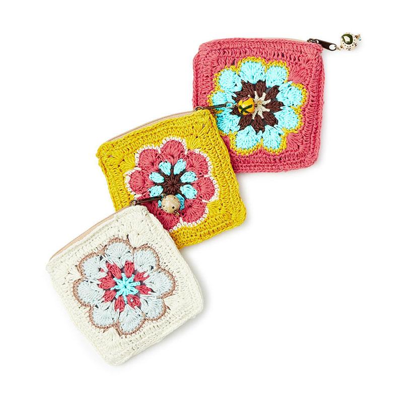 Crochet Coin Purse - Petal/Pennies 