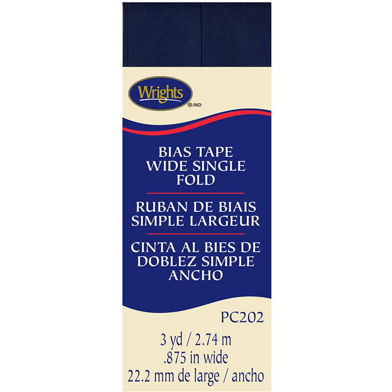 Bias Tape with Single Fold Navy