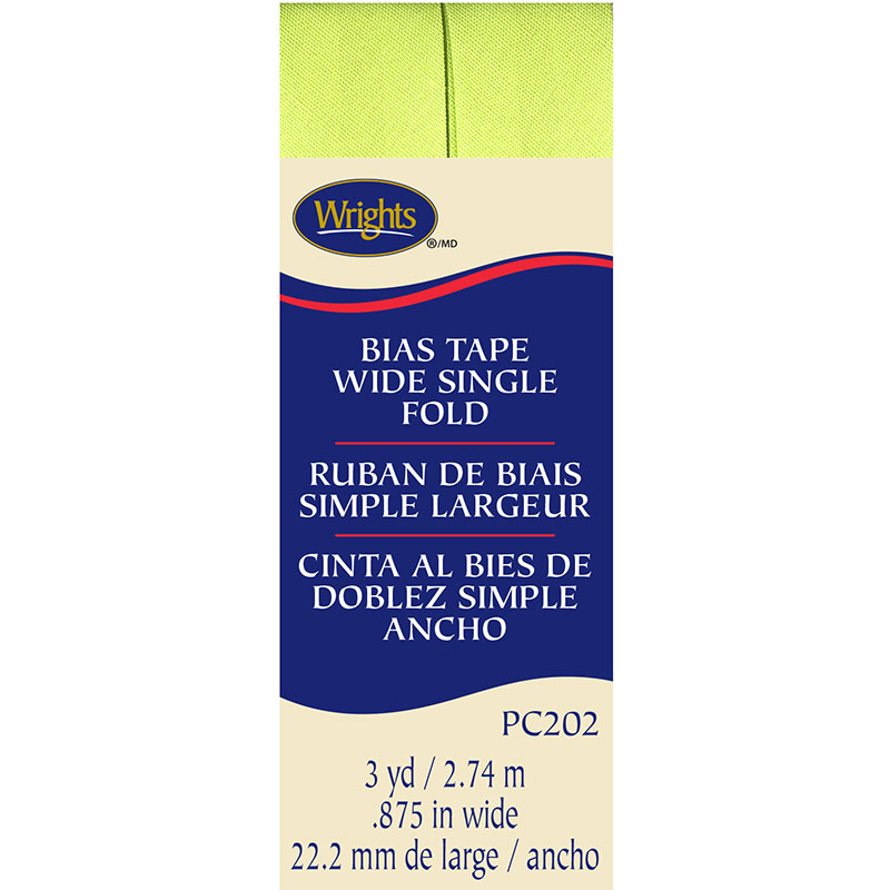 Bias Tape with Single Fold Lime Green