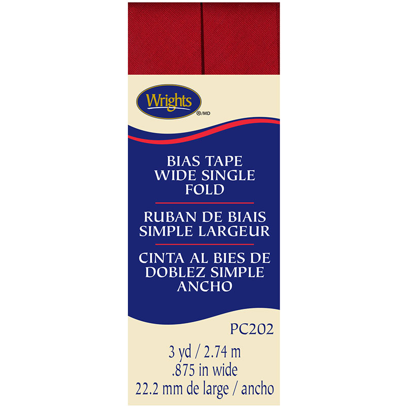 Bias Tape with Single Fold Red