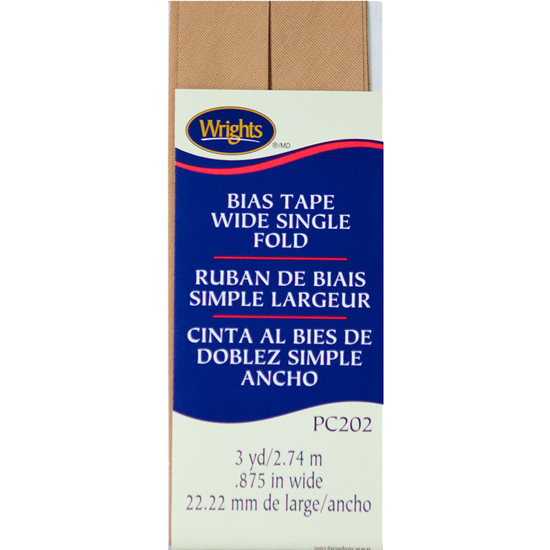 Bias Tape with Single Fold Tan