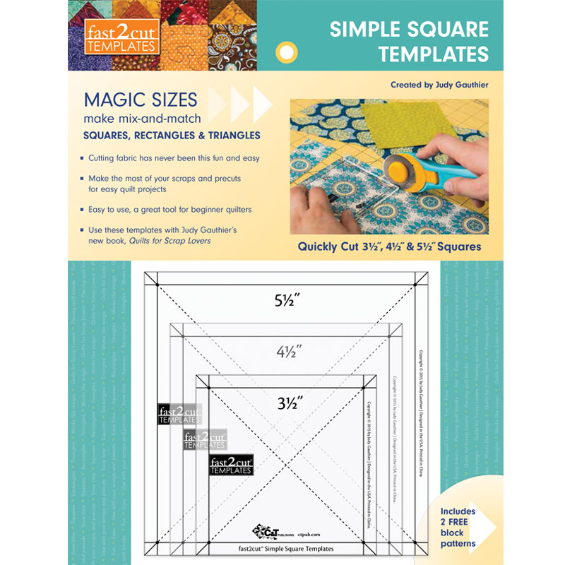 Fast2Cut Simple Square - Quilt Paper Piecing Template