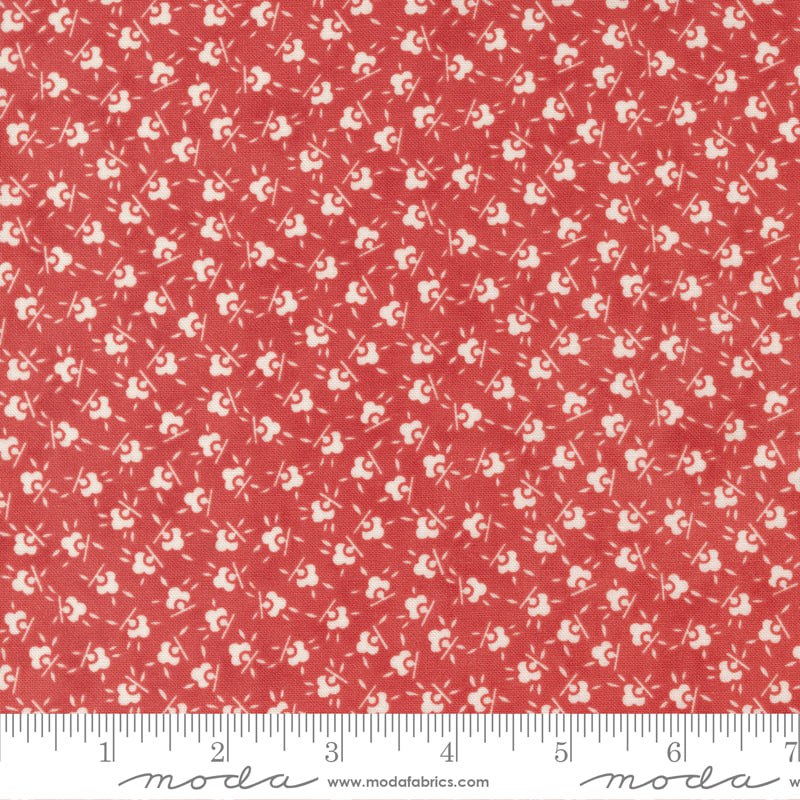 Stitched Persimmon - Flour Sack Vintage Feedsack - Fabric