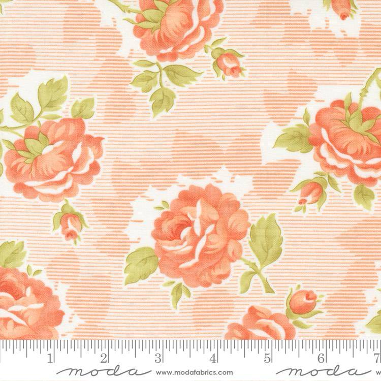 Cinnamon Cream Flax - Harvest Rose - Quilt Fabric