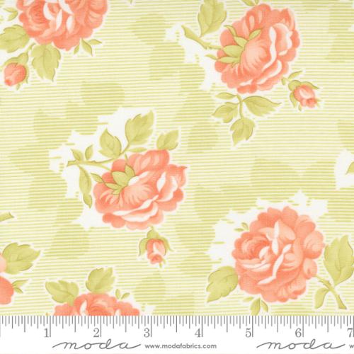 Cinnamon Cream Sprout - Harvest Rose Large Floral - Fabric