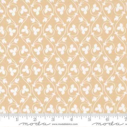 Cinnamon Cream Flax - Acorn Vines - Quilt Fabric