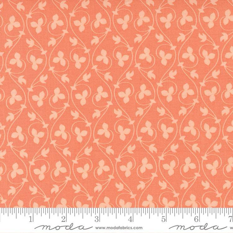 Cinnamon Cream Coral - Acorn Vines - Quilt Fabric