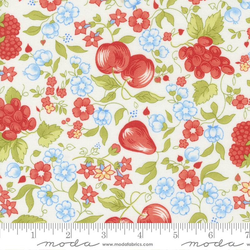 Fruit Cocktail Ice Cream - Fruit Picnic Fruit - Quilt Fabric