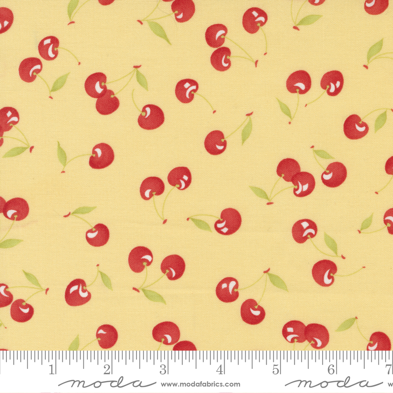 Fruit Cocktail Pineapple - Cherry Orchard - Quilt Fabric