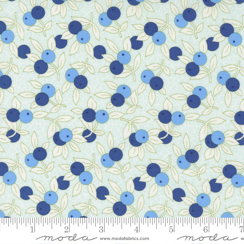 Fruit Cocktail Lakeside - Blueberry Garden Berry - Fabric