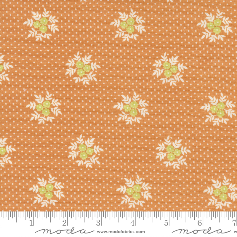 Fruit Cocktail Tangerine - Posey Blossoms - Quilt Fabric
