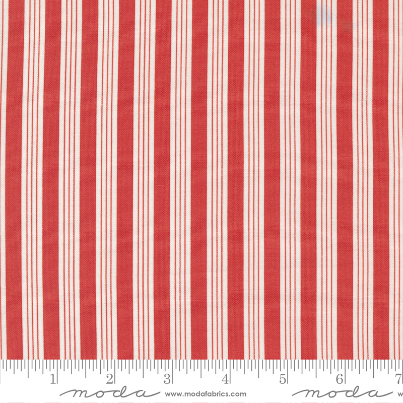 Fruit Cocktail Cherry - Ticking - Quilt Fabric