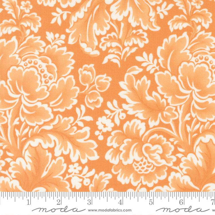 Harvest Moon Pumpkin - Baroque Florals - Quilt Fabric