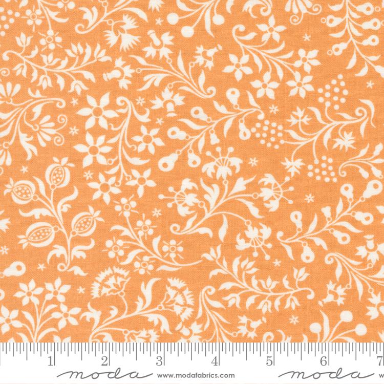 Harvest Moon Pumpkin - Autumn Bounty Florals - Quilt Fabric