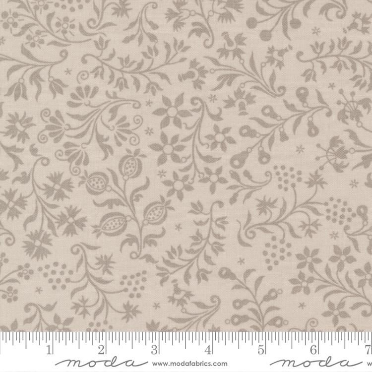 Harvest Moon Smoke - Autumn Bounty Florals - Quilt Fabric