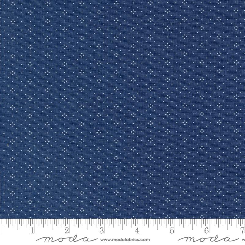 Denim Daisies Eyelet - Midnight Jeans - Quilt Fabric