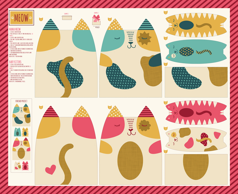 Woof Woof Meow Panel - Cut and Sew - Quilt Panel