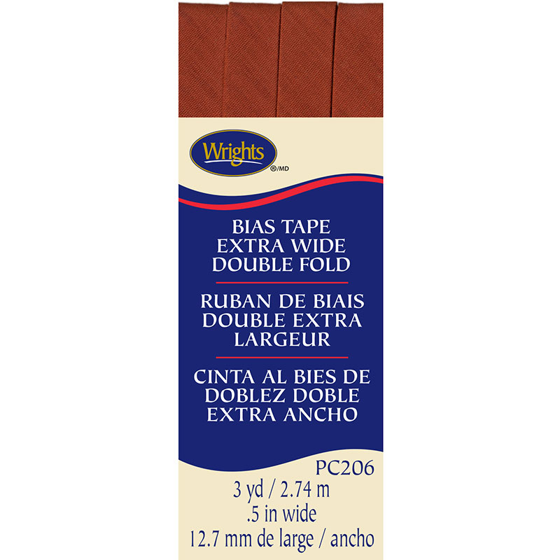 Bias Tape Extra-Wide Double Fold Bark