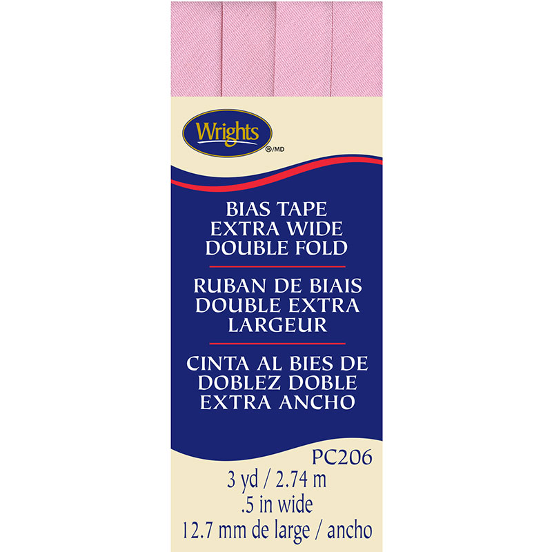Bias Tape Extra-Wide Double Fold Light Pink
