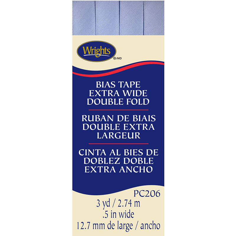 Bias Tape Extra-Wide Double Fold Light Blue