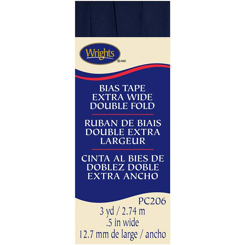 Bias Tape Extra-Wide Double Fold Navy