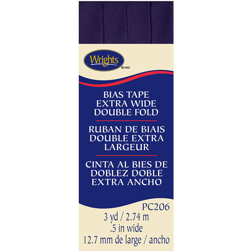 Bias Tape Extra-Wide Double Fold Plum