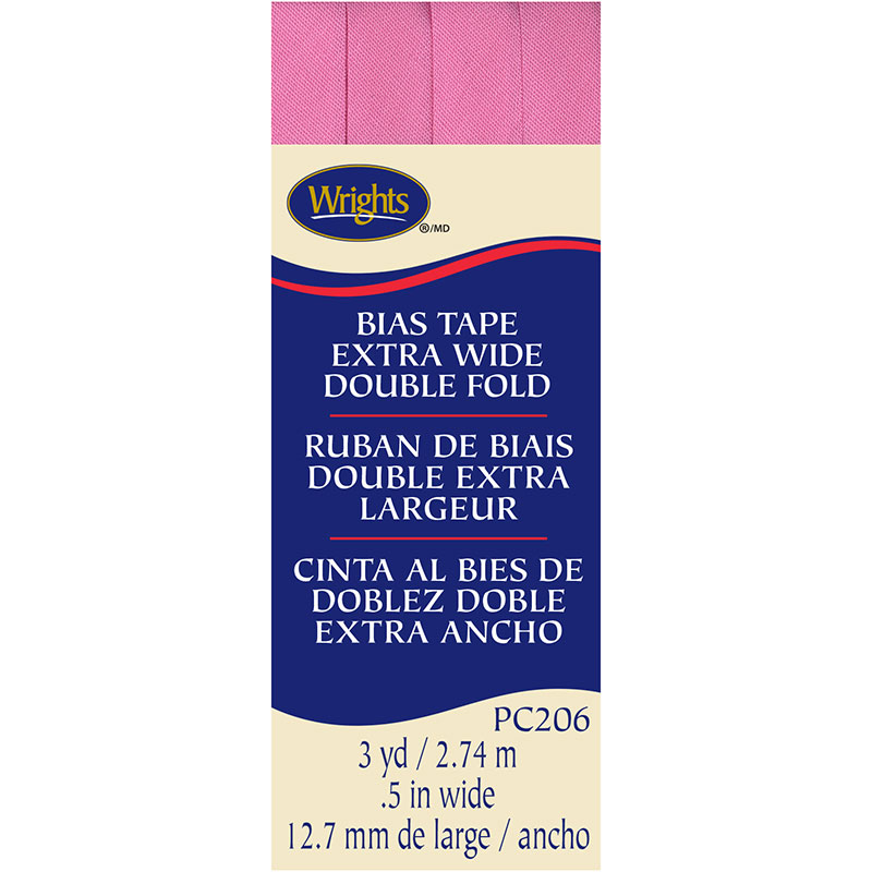 Bias Tape Extra-Wide Double Fold Pink