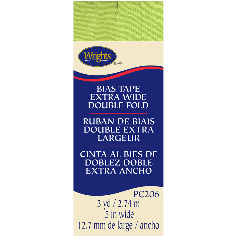 Bias Tape Extra-Wide Double Fold Lime Green