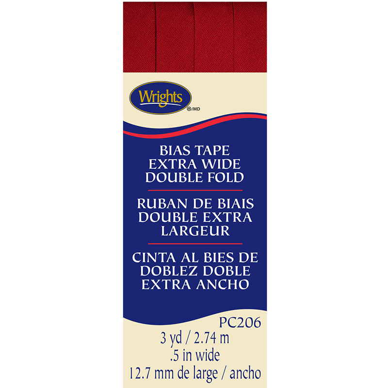 Bias Tape Extra-Wide Double Fold Red