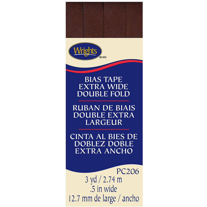 Bias Tape Extra-Wide Double Fold Mocha