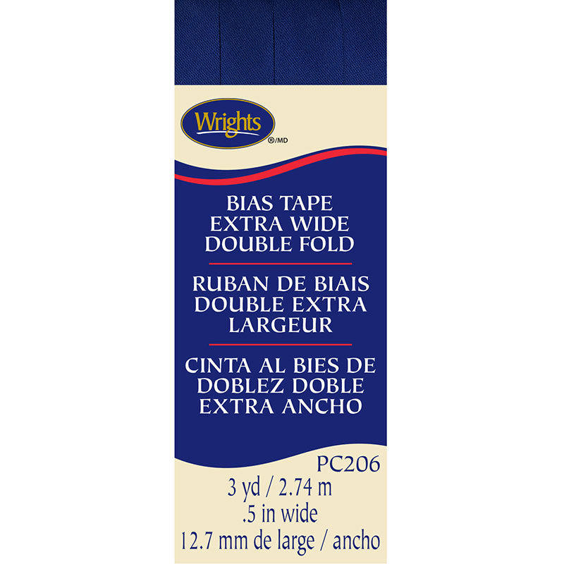 Bias Tape Extra-Wide Double Fold Yale Blue
