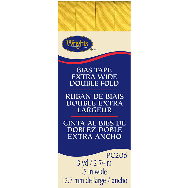 Bias Tape Extra-Wide Double Fold Canary