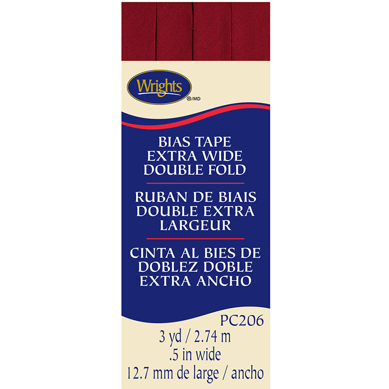 Bias Tape Extra-Wide Double Fold Brick
