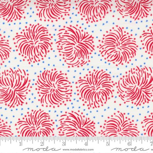 Holiday Essentials Americana White - Fireworks - Fabric