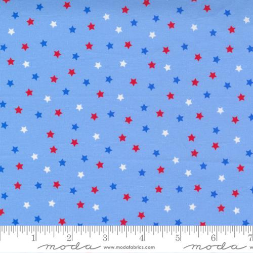 Holiday Essentials Americana Sky Blue Stars 1 - Quilt Fabric