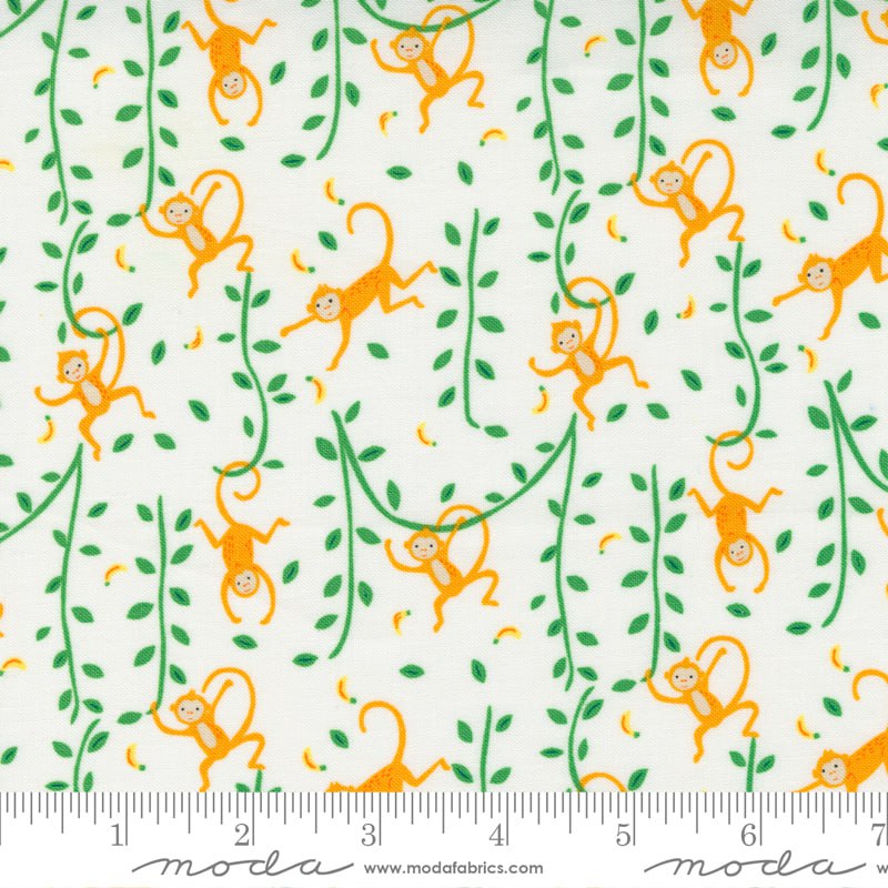 Jungle Paradise Cloud - Funny Monkey - Quilt Fabric