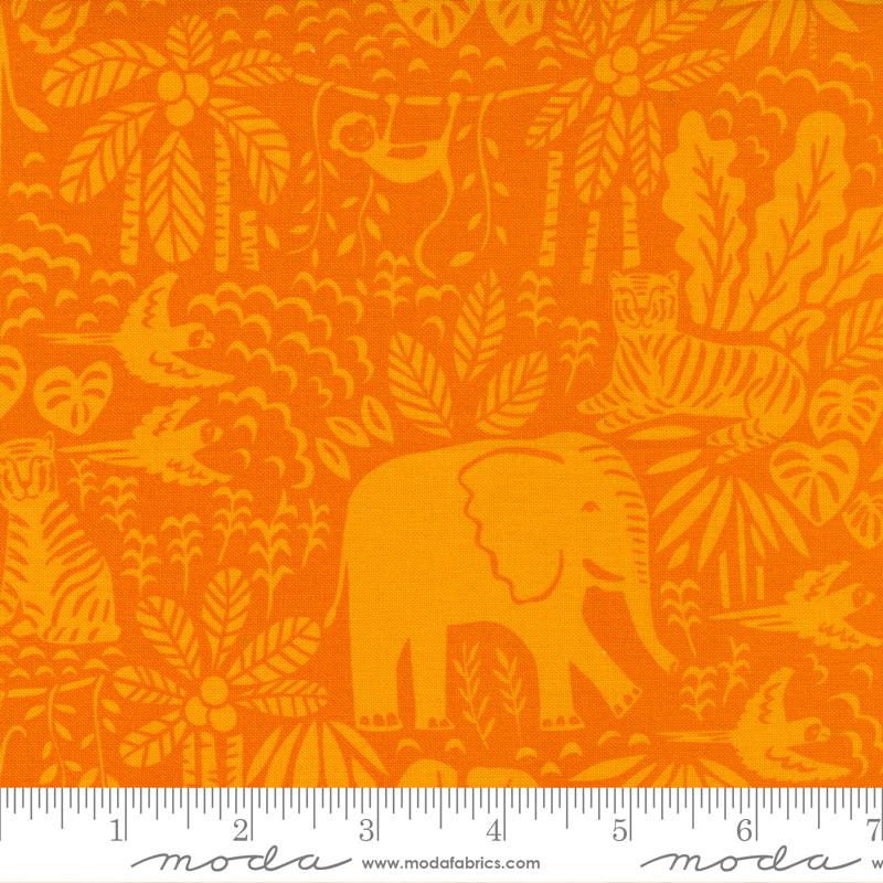 Jungle Paradise Orange - Quilt Fabric