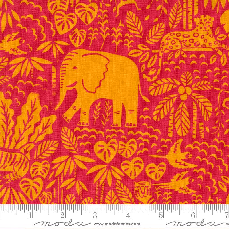 Jungle Paradise Hibiscus - The Jungle Scene - Quilt Fabric