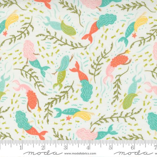 The Sea And Me Cloud - Mermaid Dance Fish Girl - Fabric