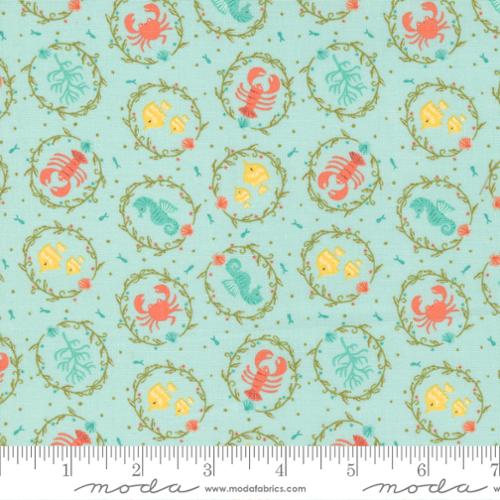 The Sea And Me Seafoam - Charmed Sea - Quilt Fabric