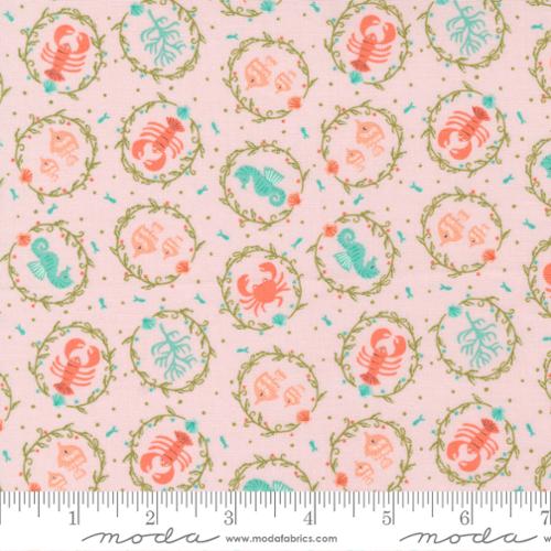 The Sea And Me Pink Sand - Charmed Sea - Quilt Fabric