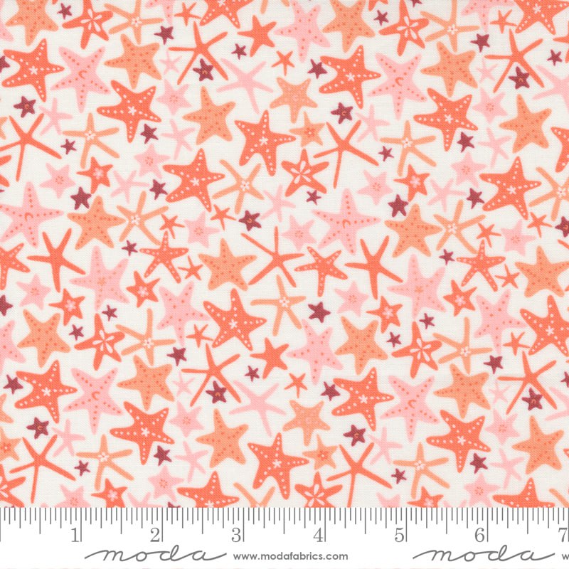 The Sea And Me Cloud Coral - Quilt Fabric