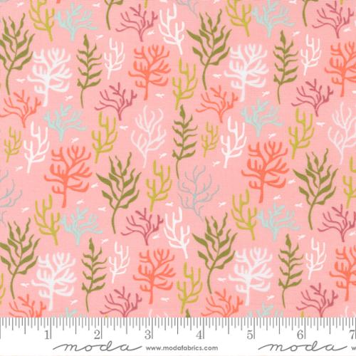 The Sea And Me Shell - Coral Garden Seaweed - Quilt Fabric